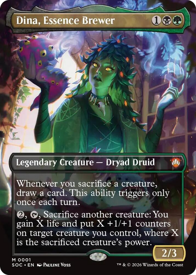 0001 Dina, Essence Brewer (Borderless) M Commander: Secrets of Strixhaven