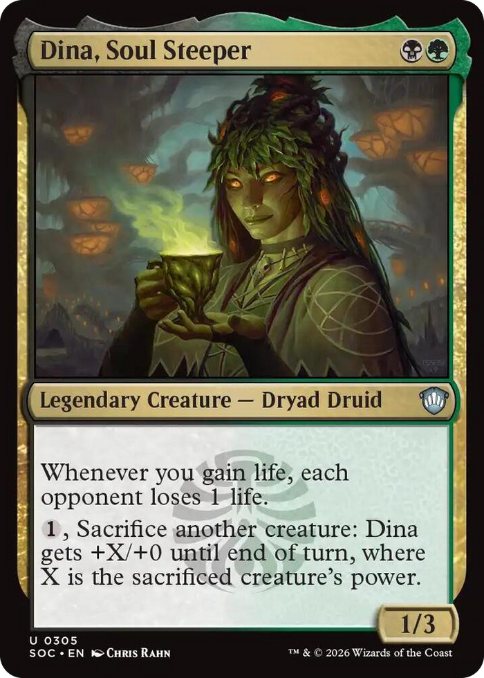 Dina, Soul Steeper #305 U - Commander: Secrets of Strixhaven Pokemon card