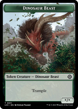 0011 Dinosaur Beast // Dinosaur Double-Sided Token T Commander: The Lost Caverns of Ixalan