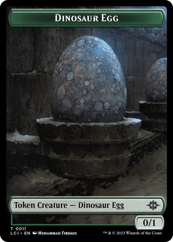 Dinosaur Egg // Dinosaur (0010) Double-Sided Token #11 T - The Lost Caverns of Ixalan Pokemon card