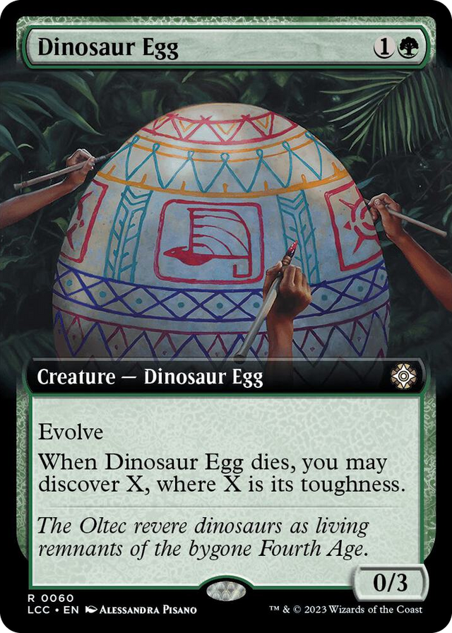 0060 Dinosaur Egg (Extended Art) R Commander: The Lost Caverns of Ixalan