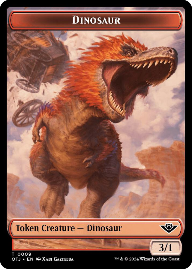 0009 Dinosaur // Plot Double-Sided Token T Outlaws of Thunder Junction