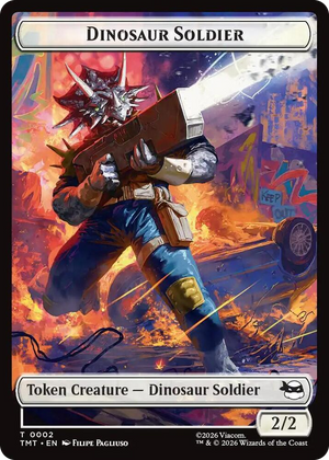 0002 Dinosaur Soldier // Copy Double-Sided Token T Teenage Mutant Ninja Turtles