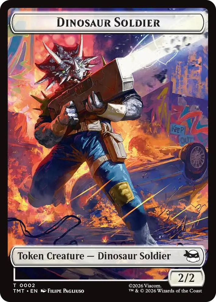 0002 Dinosaur Soldier // Copy Double-Sided Token T Teenage Mutant Ninja Turtles