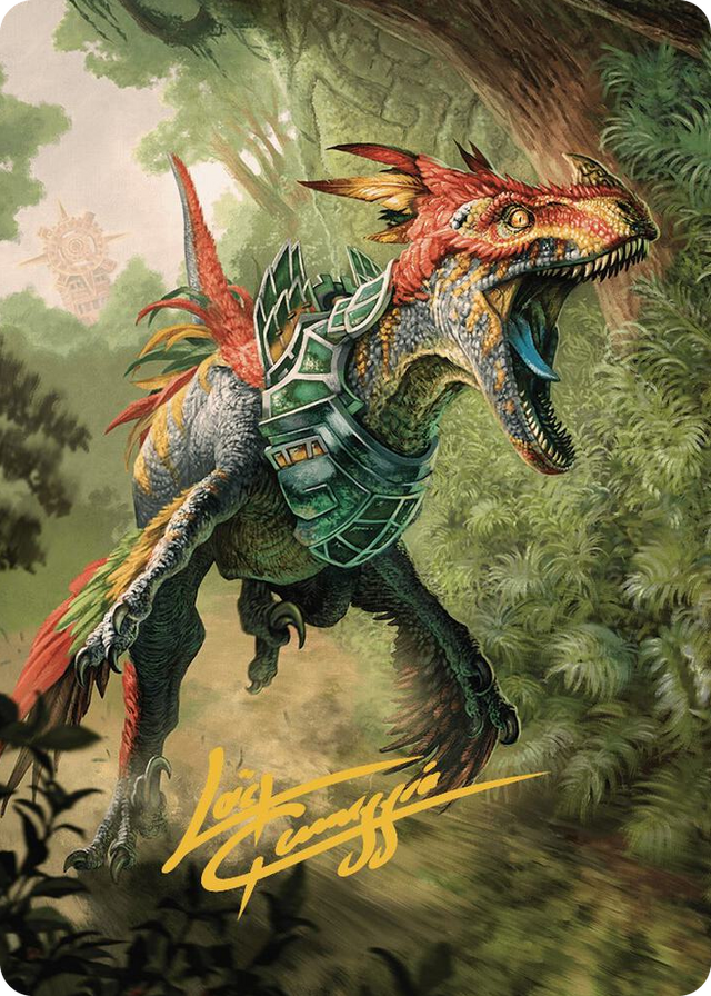 0067 Dinosaur Token Art Card (Gold-Stamped Signature) S Art Series: The Lost Caverns of Ixalan