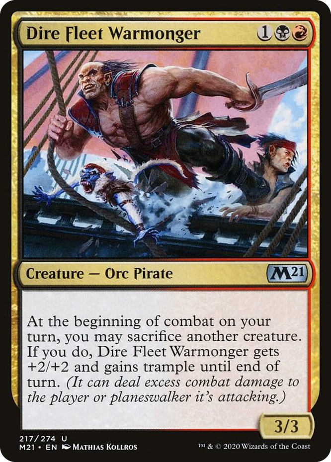 0217 Dire Fleet Warmonger U Core Set 2021
