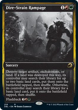 0219 Dire-Strain Rampage R Innistrad: Double Feature