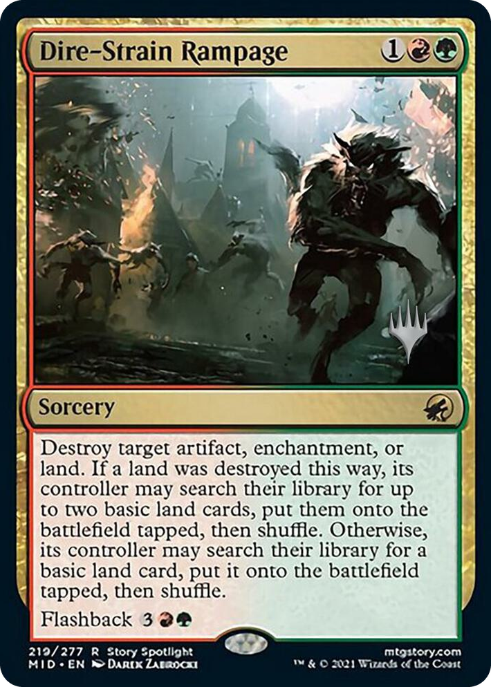 0219 Dire-Strain Rampage R Promo Pack: Innistrad: Midnight Hunt