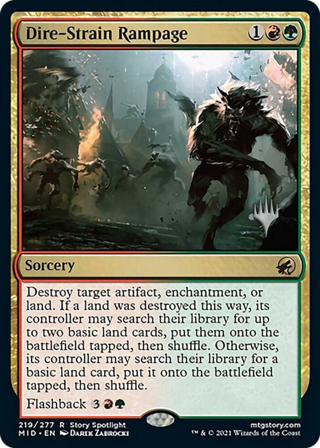 0219 Dire-Strain Rampage R Promo Pack: Innistrad: Midnight Hunt