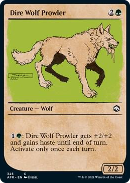 0325 Dire Wolf Prowler (Showcase) C Adventures in the Forgotten Realms