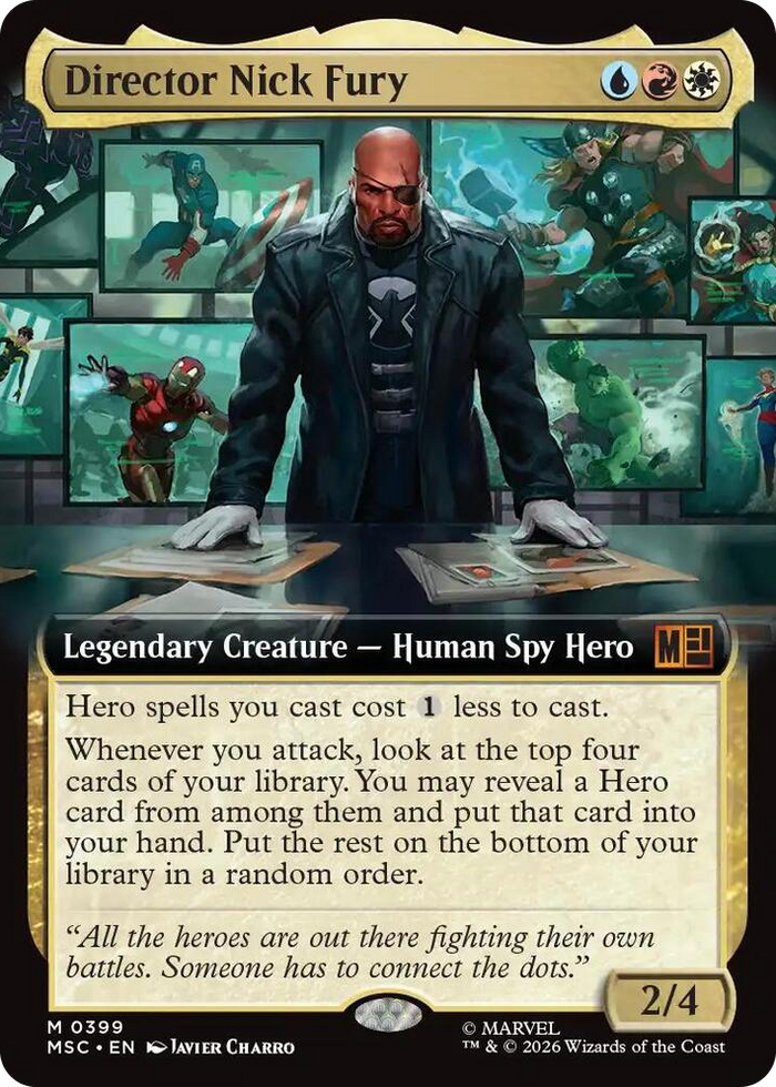 Director Nick Fury (Extended Art) #399 M - Commander: Marvel Super Heroes Pokemon card