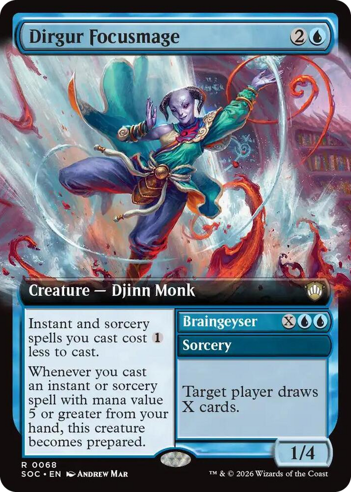 Dirgur Focusmage (Extended Art) #68 R - Commander: Secrets of Strixhaven Pokemon card