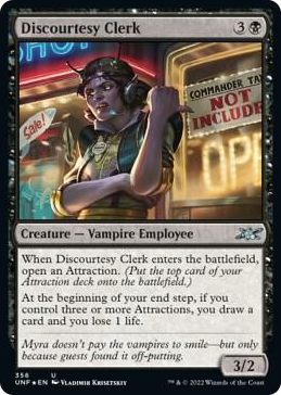 0356 Discourtesy Clerk (Galaxy Foil) U Unfinity