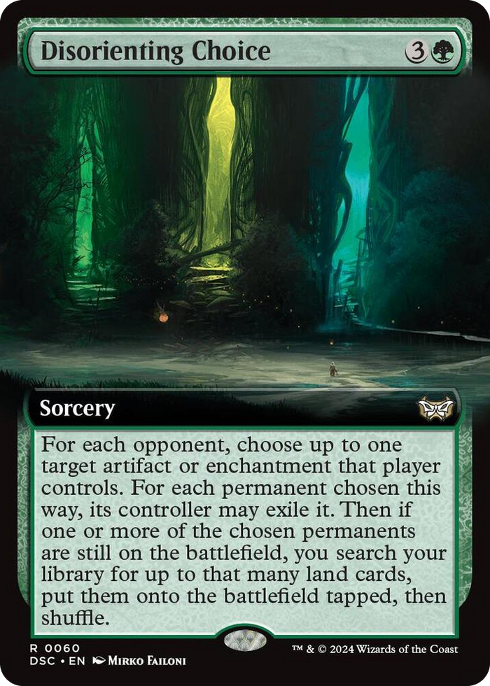 Disorienting Choice (Extended Art) #60 R - Commander: Duskmourn: House of Horror Pokemon card