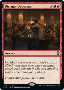 Disrupt Decorum #789 R - Commander Legends: Battle for Baldur's Gate Pokemon card