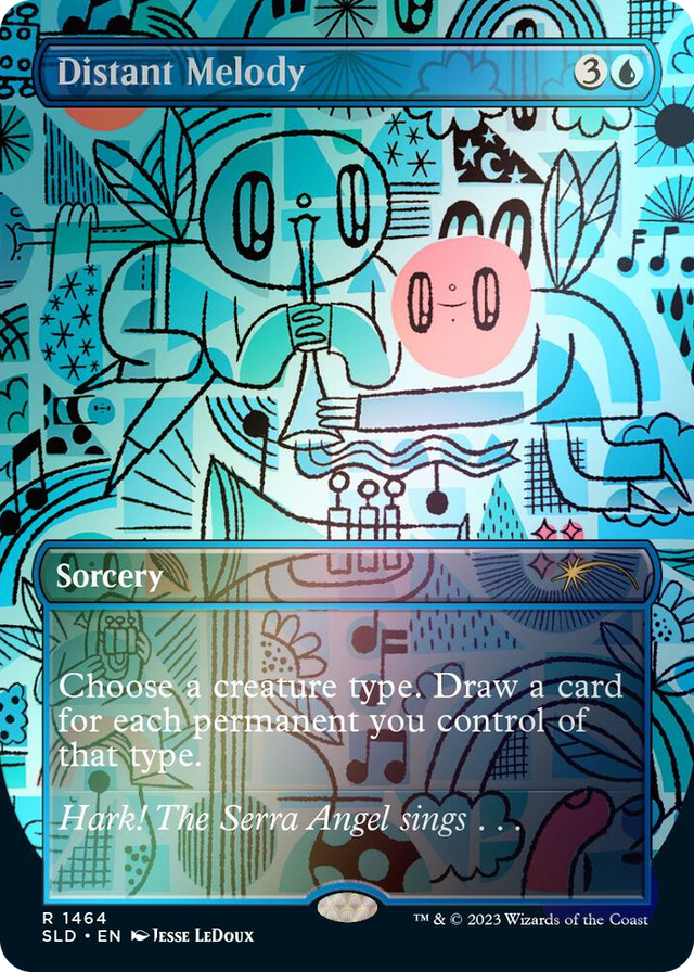 1464 Distant Melody (1464) (Rainbow Foil) R Secret Lair Drop Series