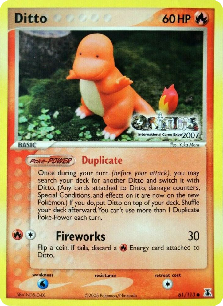 0061 Ditto - 61/113 (Origins International Game Expo 2007) Promo Nintendo Promos