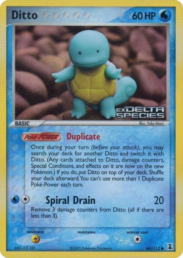 0064 Ditto - 64/113 (Squirtle) (Delta Species Stamped) Common Miscellaneous Cards & Products