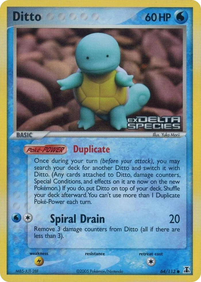 0064 Ditto - 64/113 (Squirtle) (Delta Species Stamped) Common Miscellaneous Cards & Products