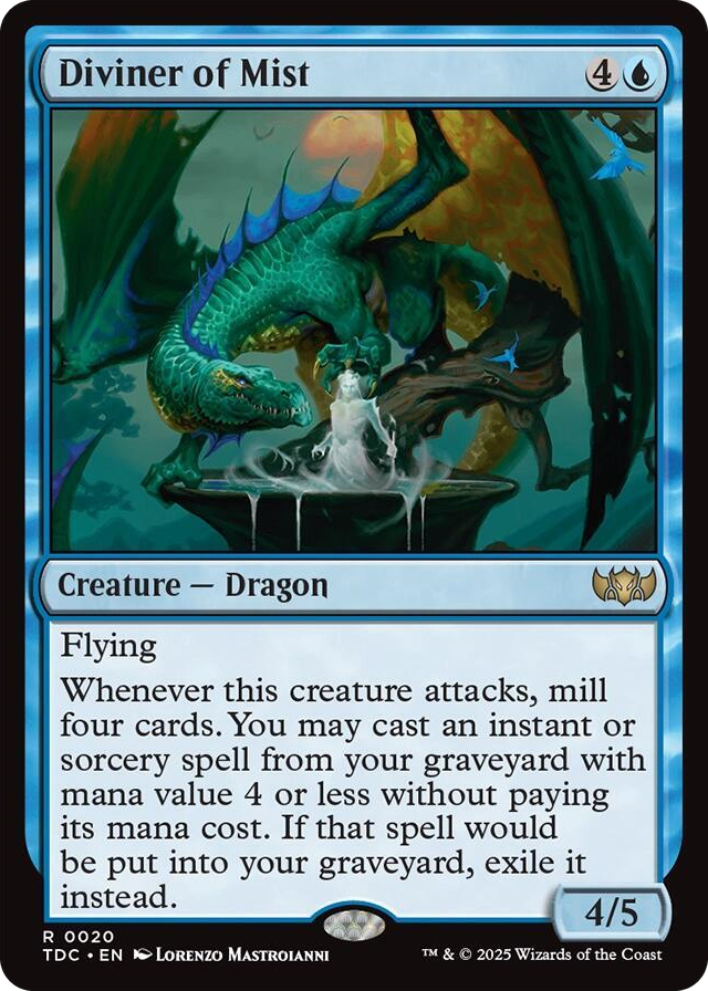 Diviner of Mist #20 R - Commander: Tarkir: Dragonstorm Pokemon card