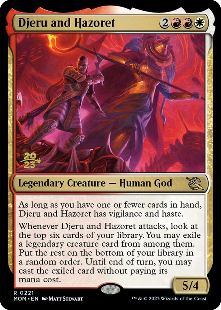 0221 Djeru and Hazoret R Prerelease Cards