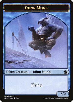 0002 Djinn Monk Token T Dragons of Tarkir