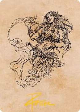 0074 Djinni Windseer (Showcase) Art Card (Gold-Stamped Signature) S Art Series: Adventures in the Forgotten Realms