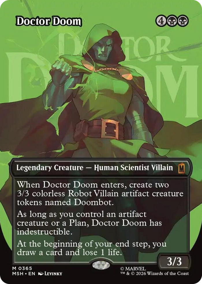 Doctor Doom (Borderless) (0365) #365 M - Marvel Super Heroes Pokemon card