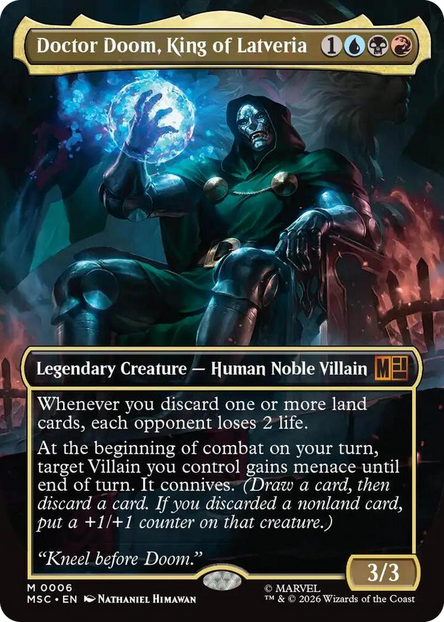 0006 Doctor Doom, King of Latveria (Borderless) M Commander: Marvel Super Heroes