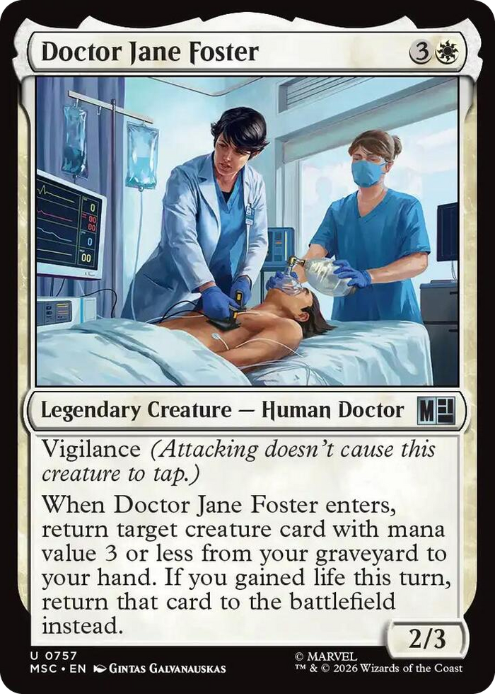 Doctor Jane Foster #757 U - Commander: Marvel Super Heroes Pokemon card