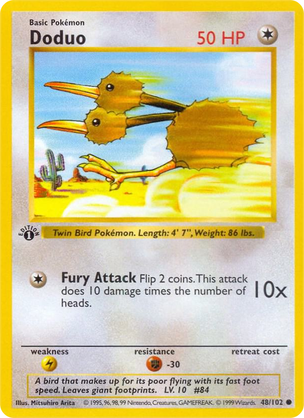 0048 Doduo Common Base Set (Shadowless)
