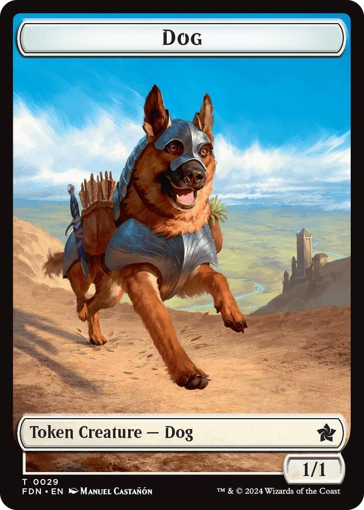 0029 Dog // Beast (0033) Double-Sided Token T Foundations