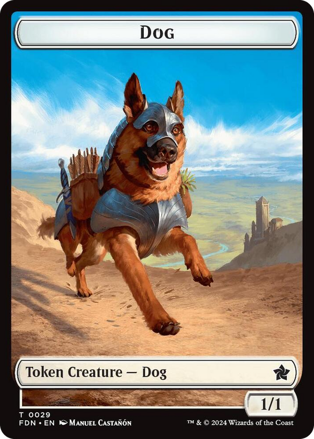 0029 Dog // Beast (0033) Double-Sided Token T Foundations