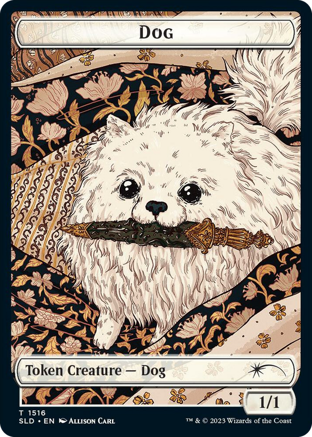 1516 Dog // Cat Double-Sided Token T Secret Lair Drop Series