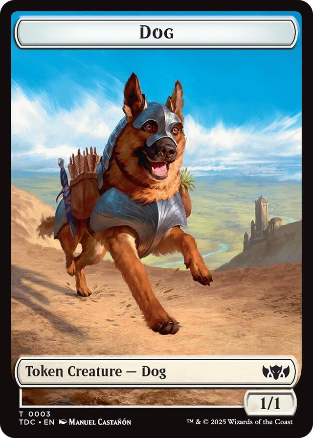 Dog // Goblin Double-Sided Token #3 T - Commander: Tarkir: Dragonstorm Pokemon card