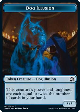 0003 Dog Illusion // Vecna Double-Sided Token T Adventures in the Forgotten Realms