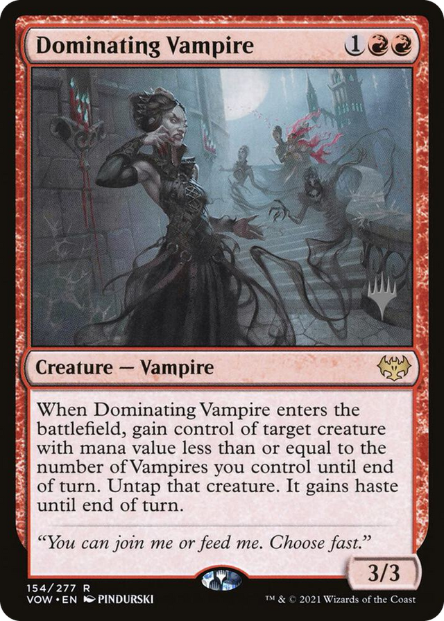 0154 Dominating Vampire R Promo Pack: Kamigawa: Neon Dynasty