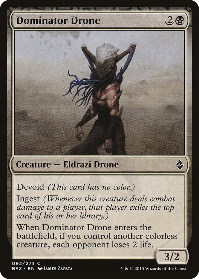 Dominator Drone #92 C - Battle for Zendikar Pokemon card