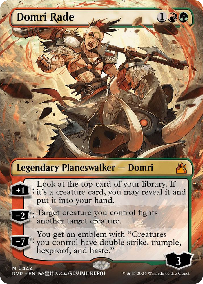 Domri Rade (Anime Borderless) #444 M - Ravnica Remastered Pokemon card
