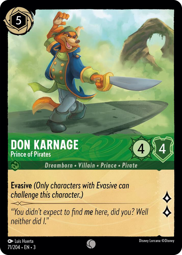 0071 Don Karnage - Prince of Pirates Common Into the Inklands