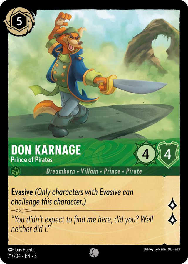 0071 Don Karnage - Prince of Pirates Common Into the Inklands