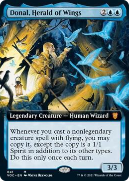 Donal, Herald of Wings (Extended Art) #41 M - Commander: Innistrad: Crimson Vow Pokemon card