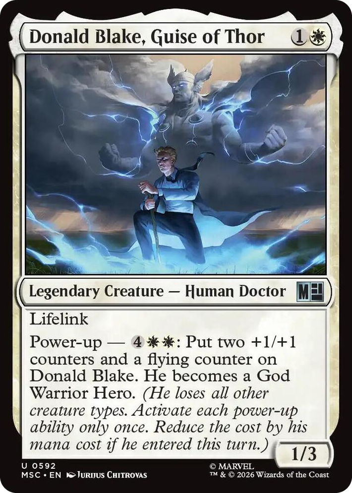 0592 Donald Blake, Guise of Thor U Commander: Marvel Super Heroes