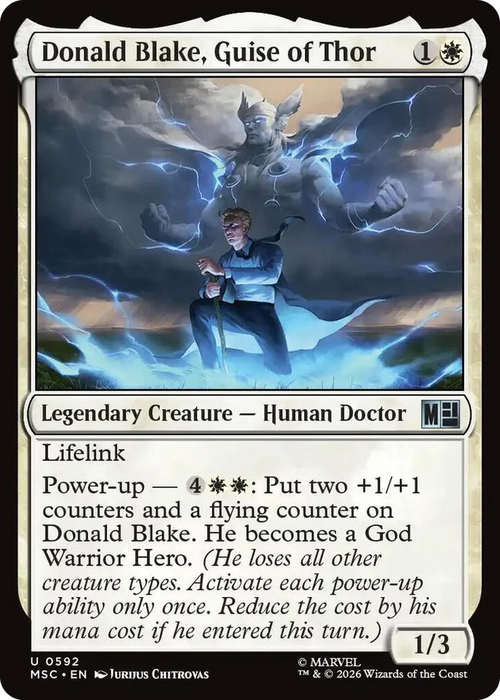 0592 Donald Blake, Guise of Thor U Commander: Marvel Super Heroes