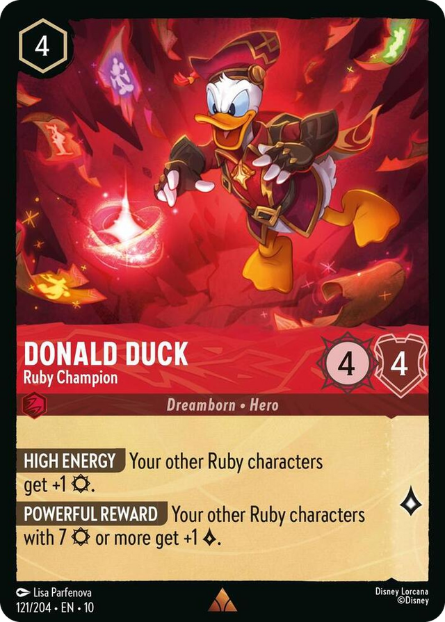 0121 Donald Duck - Ruby Champion Rare Whispers in the Well