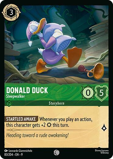 0083 Donald Duck - Sleepwalker Common Fabled