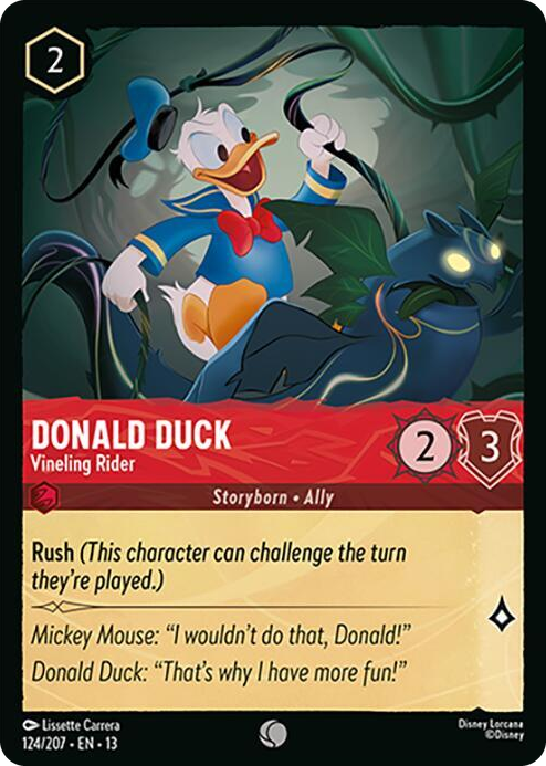 0124 Donald Duck - Vineling Rider Common Attack of the Vine!