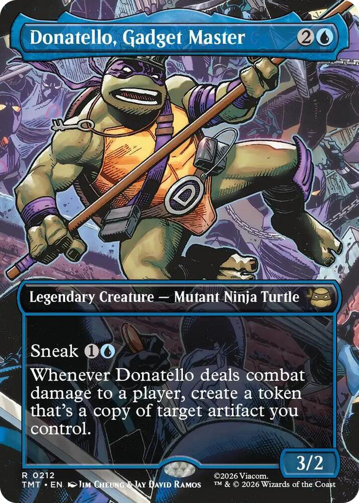 Donatello, Gadget Master (Borderless) #212 R - Teenage Mutant Ninja Turtles Pokemon card