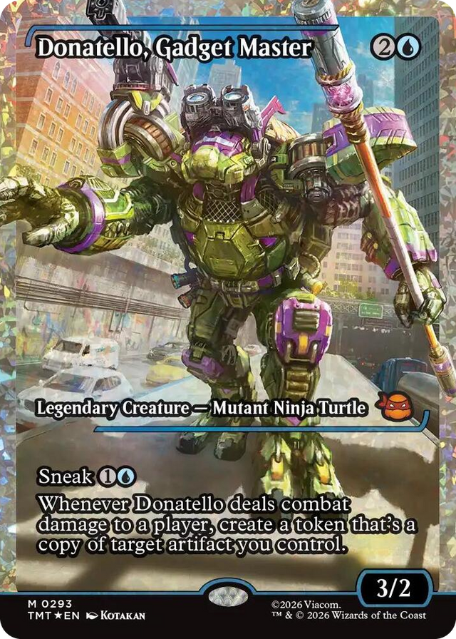 0293 Donatello, Gadget Master (Showcase) (Fracture Foil) M Teenage Mutant Ninja Turtles