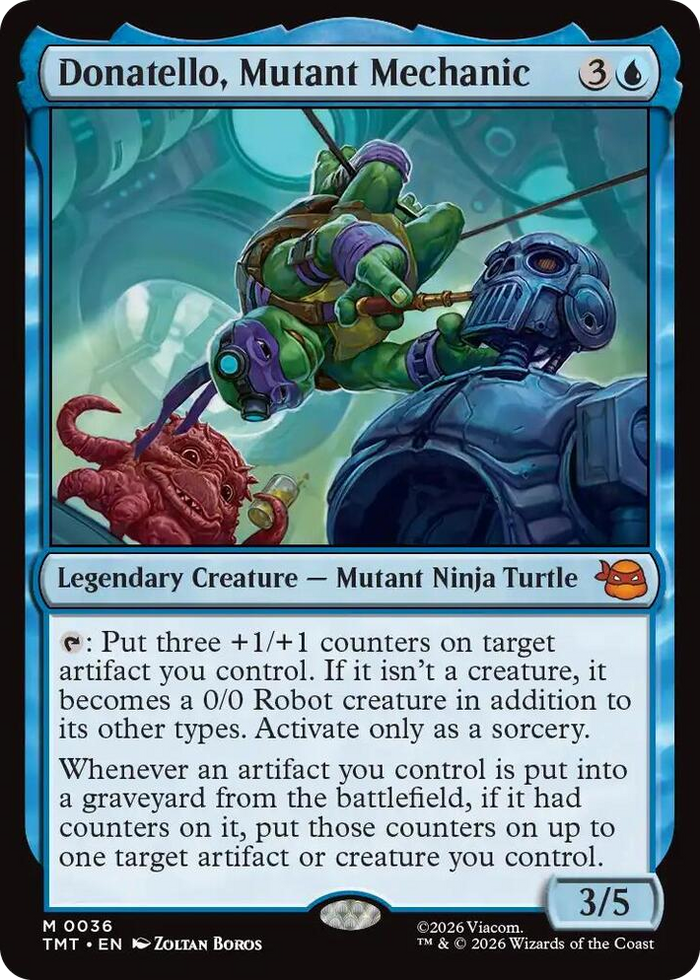 Donatello, Mutant Mechanic #36 M - Teenage Mutant Ninja Turtles Pokemon card